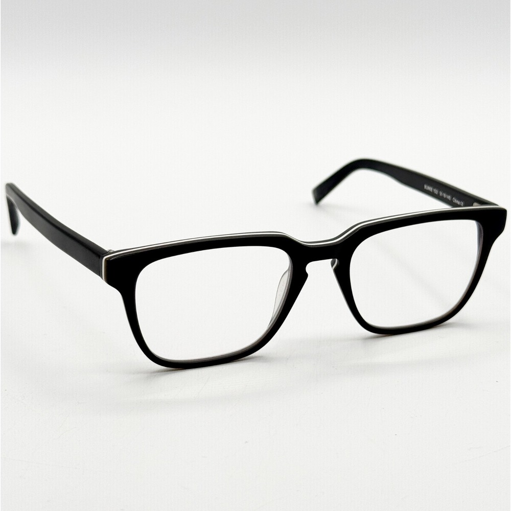 Warby Parker BRADY‎ 103 Black w/White Stripe Eyeglasses Frame 51-19-145